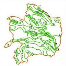 Map precipitation lines Khorasan Razavi