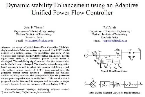 مقاله علمی UPFC به همراه فایل ترجمه فارسی آن جهت درس دینامیک سیستم های قدرت